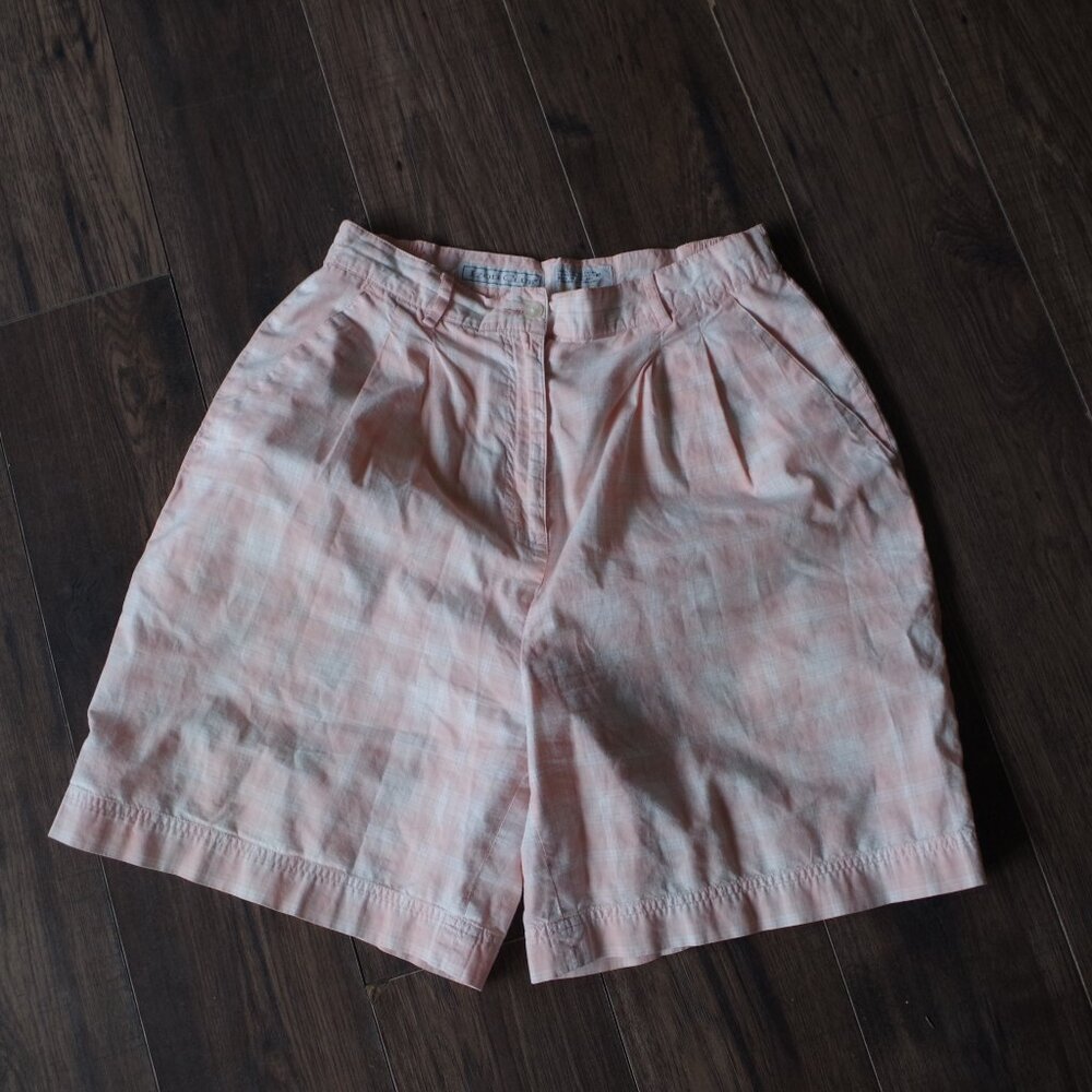 Pink Plaid Ladies Izod Club Shorts